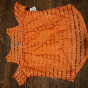 Orange Girls lace top